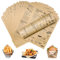 gaoduanluoluo 100 Wasserdichte und Ölbeständige Burger- und Pommes-Papier, Wrap-Papier für Sandwich, Burger, Käse (25 x 25 cm)