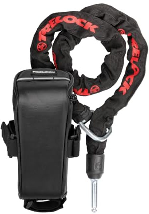TRELOCK ZR 355 Einsteckkette mit Satteltasche – Länge 100 cm – Für TRELOCK Rahmenschlösser