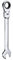 QUARKZMAN Llave de Trinquete de Cabeza Flexible 24 mm con Cabeza Giratoria de 180° Trinquete Métrico, Llaves Combinadas de 72 Dientes, Trinquete de Extremo Abierto de Acero al Cromo-Vanadio