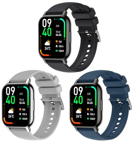 22 mm Silikon Armband kompatibel für aeac IDW19 Popglory P66/ T50S/T50H | Ersatzarmbänder für TOOBUR/ENOMIR/Yoever//Poounur/RUIMEN IDW13/IDW16/IDW18/IDW19/BW0/LW51/LW11/LW83