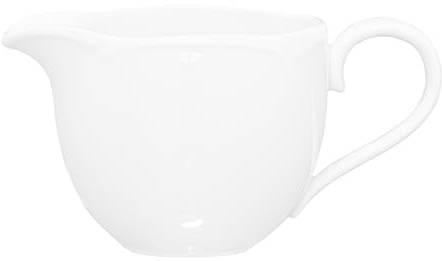 AMBITION Jarra de leche de porcelana, 220 ml, color blanco, pequeña salsera para lavavajillas y microondas
