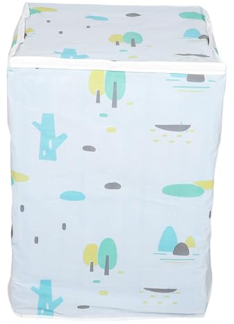 HOMSFOU Copertura per Lavatrice Design a Rullo, Materiale Peva Resistente, Motivo Geometrico Moderno, Protezione per Lavatrici Mini e Asciugatrici