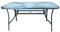 HERSIG - Mesa de Jardin Rectangular de Acero y Vidrio Templado - Mesa Exterior Negra 140x80x70 CM - Mesas de Terraza y Jardín Rectangulares - Mesas para Verano Exterior con Cristal Texturizado