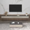 LIUJHGH Floating TV Unit Wall Mounted Media Console with Storage, Minimalist TV Stand Cabinet with Door for 43-100 Inch TVs(240CM)