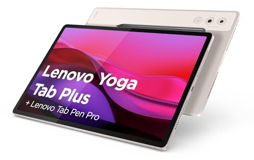 Lenovo Yoga Tab Tablet | 11.1 3.2K LTPS Display | 16:10 | Qualcomm Snapdragon 8 Gen 3 | 12GB RAM | 256GB Memoria | Gráficos Qualcomm Adreno 750 | Android 15 | Seashell | INKL Tab Pen Pro
