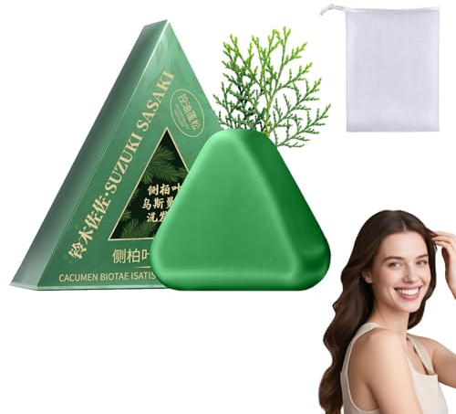 Ourdort Shampoo Solido Alle Erbe Triangle, Shampoo Solido All'Erba Usman | Sapone Doccia Idratante Triangle, Delicato e Nutriente, Rinforzante, Shampoo Solido Alle Erbe per Uomo e Donna