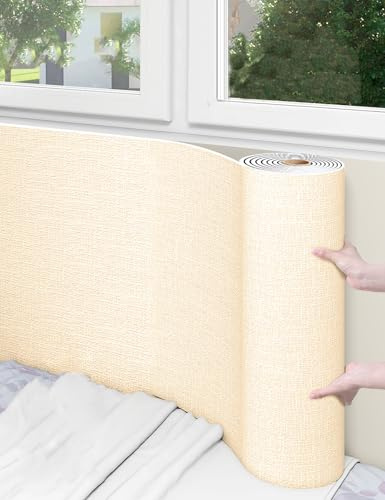 Aeovot Papel Pintado Autoadhesivo Antihumedad Aislante Termico Impermeable, Rollo de Papel Tapiz de Espuma XPE de 5mm, Papel de Parede Aislamiento Termico Autoadhesivo para Decoración(Beige,50cmx5m)