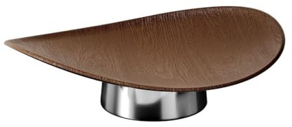 Ciotole di frutta Ciotola for frutta a forma di foglia con base, grande piatto da portata decorativo aperto, centrotavola, arredamento moderno for la casa Piatto di frutta decorativo