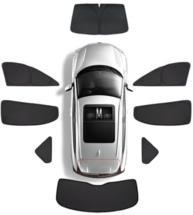 Parasol Coche para 2013 2014 2015 2016,Parasol Coche Delantero/Lateral Plegable,Parasol Ventana Privacidad,Anti-UV,contra el Calor,8PCS