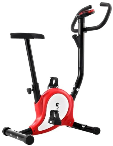 Teenpull Exercise Bike Ergometer with Belt Drive and LCD Display, Adjustable Saddle, Non-Slip Pedals, Robust Fitness Bike for Endurance Training at Home, Joint-friendly, Calorie Consumption