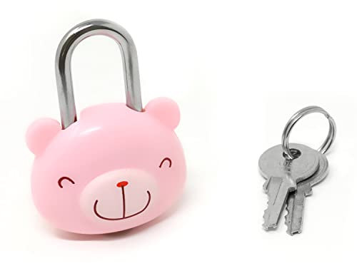 Honbay Mignon Beige Ours Serrure Cadenas avec Clés pour Valises, Sacs à Dos et casiers