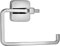 Croydex Flexi-Fix Camberwell Toilet Roll Holder, Durable Chrome Plated, Bathroom Accessories, Soft Square Design, No Drilling, All Fixings Included, Screw or Glue Toilet Paper Holder, Easy Install