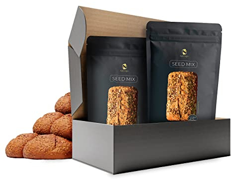 Keto Brot Backmischung Seed Mix 2000g.| für 10 Brote a 650g. | Eiweiss-Brot-Alternative | Ohne Getreide | Testsieger vergleich.org | Paleo | Glutenfrei | Low Carb | Ketogen für Diabetiker