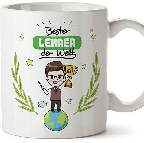 Mugffins Lehrer Tasse/Becher/Mug Geschenk Schöne and lustige kaffetasse - Bester Lehrer der Welt - Keramik 350 ml