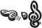 8GB Musique Note Forme des clefs USB, Stylo Drive Memoria Flash Reste pendrives Disque Flash USB clé USB u Disquette clé USB USB 2.0 Pen Drive pendrive (Black)