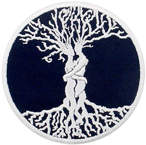 Aufnäher, bestickt, Design: Der Baum des Lebens, Keltische Liebe für immer, zum Aufbügeln oder Aufnähen