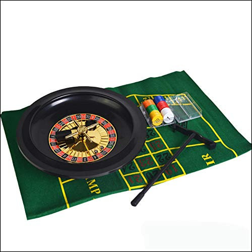 NanXi 10 Zoll Roulette-Rad Party-Roulette-Rad-Set Unterhaltungs-Freizeit-Tischspiele für Familienspaß,Schwarz