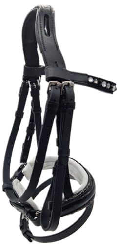 Tysons Breeches Nobless Trense Minishetty Mini Shetty Lack Strass anatomisch geschnitten Schwarz Silbergraú (Shetty)