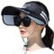 Sommer Visor Cap Kappe Sunvisor Leerer Top Kappe Sport Hüte Outdoor Unisex Sonnenhut Sonnenschild Einstellbar Anti-UV für Reisen Radsport Golf Tennis Sport Laufen Joggen Angeln (#1 Schwarz, One Size)