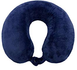 Reise Nackenkissen,Memory Foam U-förmiges Kissen NAP Flugzeug Reisekissen Fahrhalskissen Büro NAP Kissen-Navy blau