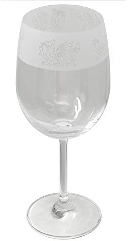 Milford Collection Animo Glass Weinglas, 35 cl, Motiv: walisischer Drache