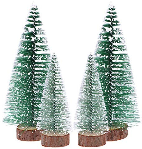 6st Gefälschter Weihnachtsbaum. Flaschenbäume Mini-bäume Tischdeko Tannenbaum Mini-Baum Tischplatte Weihnachtsbaum Weihnachtsdorf-Accessoires Protokoll Weihnachtsbaumrock Drinnen
