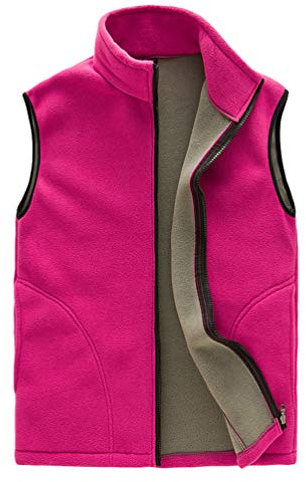 LaoZan Luce Asciugatura Veloce Elasticità Gilet in Pile Polare Termico da Donna Giacca da Esterno Casual Senza Maniche (Pink(Donna),2XL)