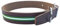 Tiendas LGP - Collar para Perros de Piel Flor con Bandera de Andalucia, 2,5 x 47 cm, Color Marrón
