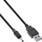 InLine® Cable adaptador de corriente USB DC (conector USB A a conector hembra DC 3,5 x 1,35 mm, 3 m), color negro