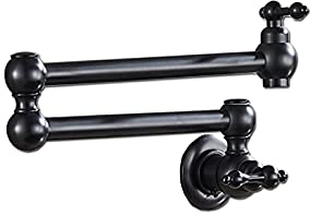 LWX Grifo De Cocina Negro Cepillado Cromo Pliegue Pulverizador Sola Manija De Una Sola Palanca Cocina Fregajos Grifos,Negro