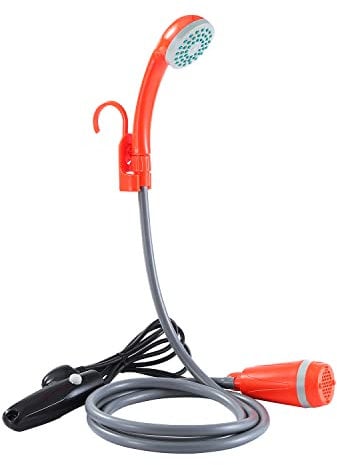 TOPWAY Camping Dusche Set 3.7V USB wiederaufladbar Tragbare Outdoor-Camping-Dusche Campingdusche mit Tauchpumpe für Auto waschen pet Baden Pflanzen wässern, Wohnwagen Sprühgerät 451792
