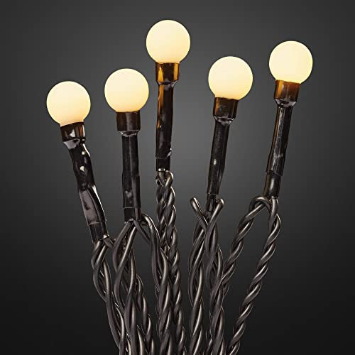 hellum Kugel Lichterkette mit Timer, LED Lichterkette innen mit 20 Warmweiße LED Kugeln, Partybeleuchtung beleuchtet 190cm, Batteriebetrieben indoor für Party, Dekoration, 150100/521177