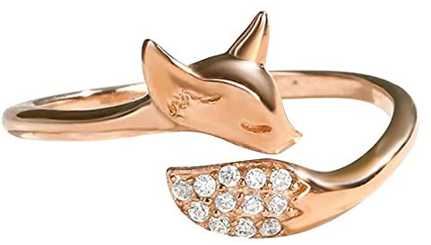 KMKM Verstellbare Ring Katze Gold Einfache Knuckel Ringe Modeschmuck Geschenke für Damen Mädchen Geschenk
