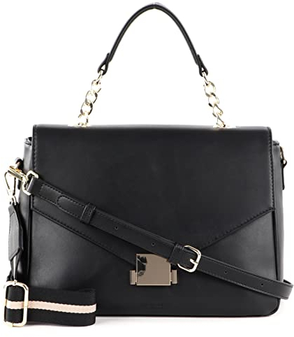 Seidenfelt Bjerka Handtasche 26 cm, Black/Gold, Einheitsgröße