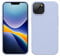 kwmobile Case for iPhone 14 Case - Slim Soft TPU Silicone Cover - Works with Wireless Charging - Light Blue Matte