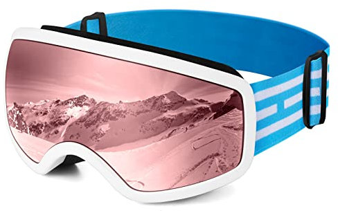 EasYoung Kinder-Skibrille, Kinder-Ski-Snowboardbrille für Jungen und Mädchen, kompatibel mit Schneebrille, Helm