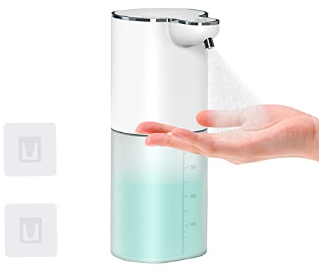 Dalugo Dispenser Sapone Automatico Disinfettante 400ml, USB-C Ricaricabile Da Parete Con 4 Livelli Regolabili, IPX5 Impermeabile per Bagno Cucina