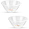 Homeshopa Plastic Mixing Bowl, 2 Pack 5 Litre Reusable Kitchen Cooking Serving Bowl, Non Slip Base, Compact & Stackable, Popcorn Salad Bowl for Food Prep Baking, Dishwasher Safe, 28cm Clear