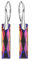4 Farben Baguette Ohrringe 925 Silber Österreichische Zirkonia - Schmuck für Frauen und Mädchen - Hängeohrringe Ideal für Geschenke für Frauen Geburtstag Jahrestag Muttertag (Volcano)