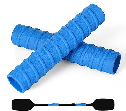 TOYMIS 2pcs Kayak Paddle Grips, 1.18 Inch Diameter Paddle Grips Kayak Detachable and Anti-Slip Paddle Grips for Kayaking Kayak Paddle Accessories for Kayaksrowing Canoes (Blue)