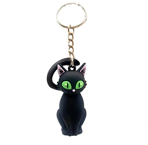 Luxetoys Suzume no Tojimari Anime Porte-clés Munakata Sōta Chaise et Iwado Suzume chats Daijin Porte-clés 5 cm mignon modèle figurines pour accessoire, Chat Daijin (noir), 5×5×5cm