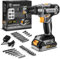 DEKOPRO 20V MAX Lithium-ion Cordless Power Drill Driver Set: 2-Speed, 18+1 Torque, LED Light, Compact, Lightweight, Includes Battery, Charger, 30pcs Accessories