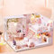 KENANLAN Puppenhaus Bausatz, Holz 1/24 Miniatur-Puppenhaus LED-Licht Möbel Puppenhaus-Bausatz DIY Geschenk Erwachsene und Kinder