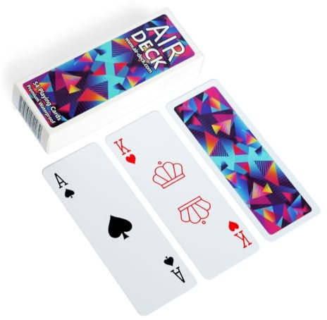 Air Deck - Leichte und kompakte Spielkarten für die Reise - 54 Karten, Kartenspiel Urlaub, Kartendeck (Retro)