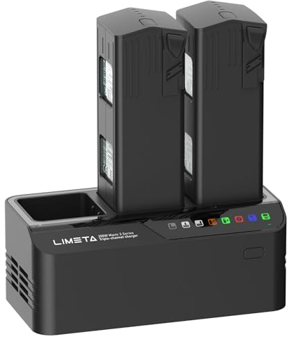 LIMETA mavic 3 pro/dji mavic 3/dji mavic - 200W Intelligent Charger - Three-Channel Parallel Fast Charger hub for USB Batteries - for DJI RC Pro Plus/RC Pro/RC/N1 Remote Control