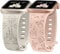 BEEXI 2 Packs Cartoon Engraved Compatible with Apple Watch Straps 38mm 40mm 41mm 42mm Women, Soft Silicone Cute Sport Breathable Replacement Strap for iWatch Series 10 9 8 7 6 5 4 3 2 1 SE