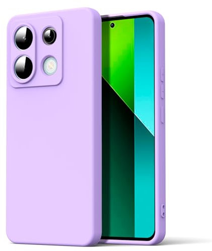 Byvuwiay Cover per Xiaomi Redmi Note 13 Pro 5G / Poco X6 5G, Morbida Silicone Liquida TPU Protettivo Ultra Slim Custodia Antiurto, Custodia Compatibile con Xiaomi Redmi Note 13 Pro 5G - Viola chiaro