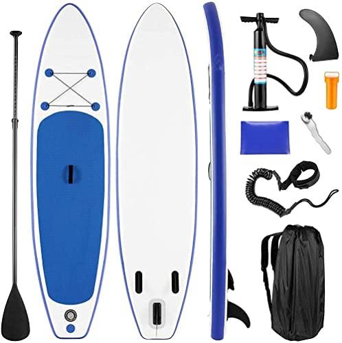 NOALED Aufblasbares Stand-Up-Paddle-Board für Erwachsene mit Zubehör und Rucksack, rutschfest, aufblasbar, maximales Gewicht