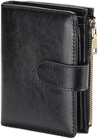 GAEKEAO Portafoglio Donna Piccolo, Porta Carte di Credito con Cerniera Grande Capacité Portamonete con Protezione RFID, Borsellino Donna, Portafogli Regalo