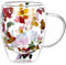 Hoquare Dry Flowers Double Walled Coffee Mugs Insulated Thermal Coffe Glasses Large Tea Cups Clear Glass Cups for Latte Cappuccino Macchiato Hot or Cold Drinks (350ML-dark Color)